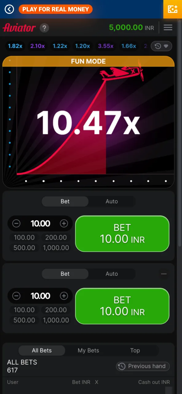 Gameplay snapshot: Mostbet Aviator game in action.