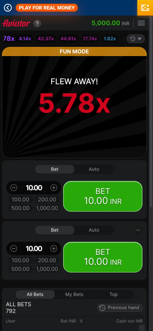 Final moments: Aviator game at Mostbet.