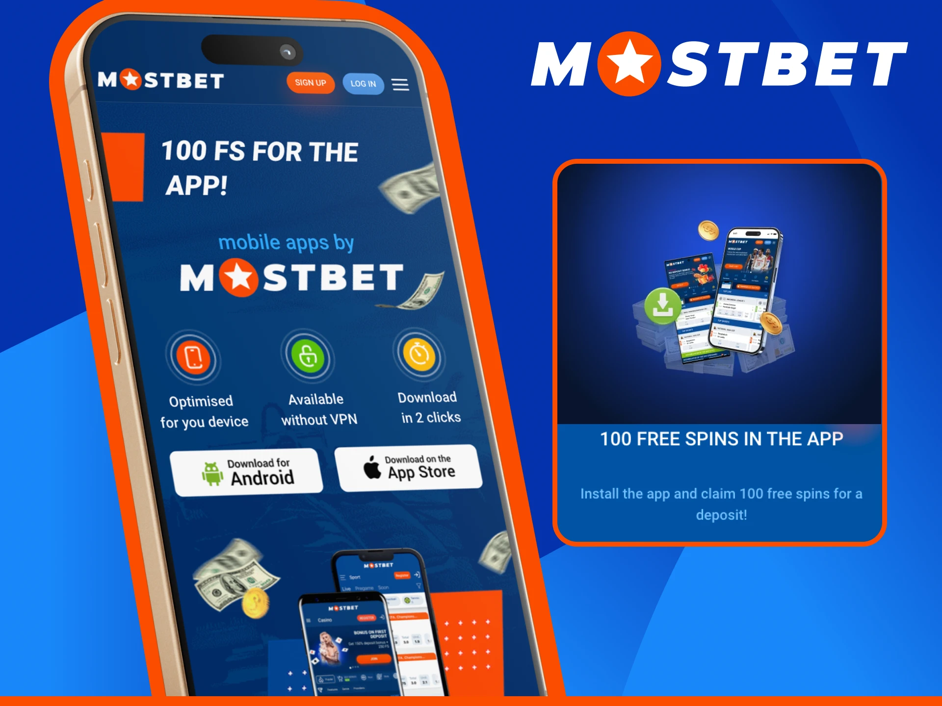 Receive Free Spins for Installing the Mobile App and win at Mostbet.